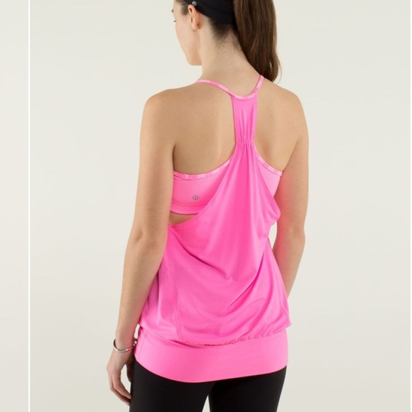 Lululemon Athletica Pink No Limits  2-in-1 Tank Top - Picture 2 of 3